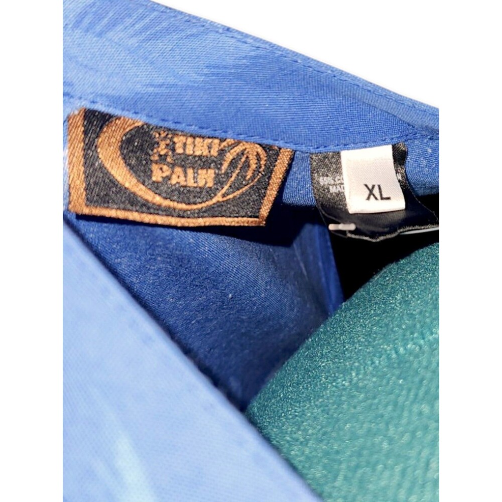 Tiki Palm -NEW - Size XL Sequin Beaded Wide Strap Hawaiian Print Dress - Picture 2 of 8